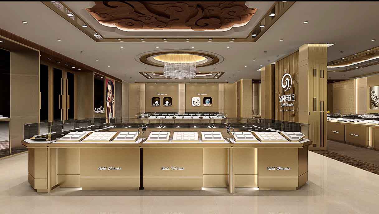 上海珠寶展臺(tái)設(shè)計(jì)-金鳳祥珠寶