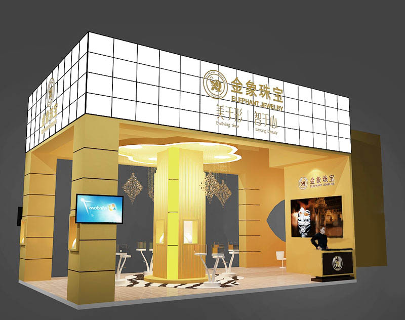 成都珠寶展臺設(shè)計圖片