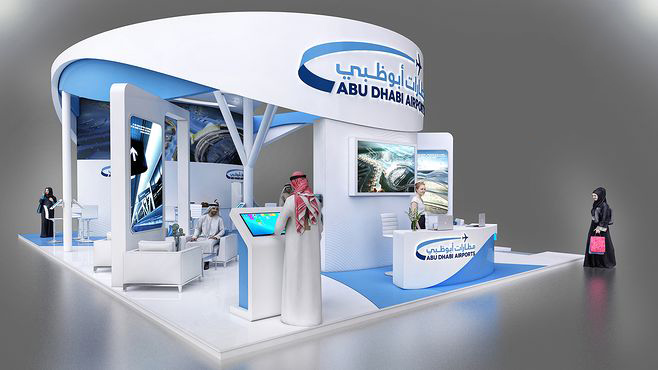 北京展位布置-ABU DHABI AIRPORTS-航空展展會(huì)設(shè)計(jì)|航空展展位搭建
