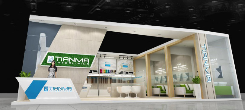上海展覽展示設計-天馬面料-面料展覽展示設計