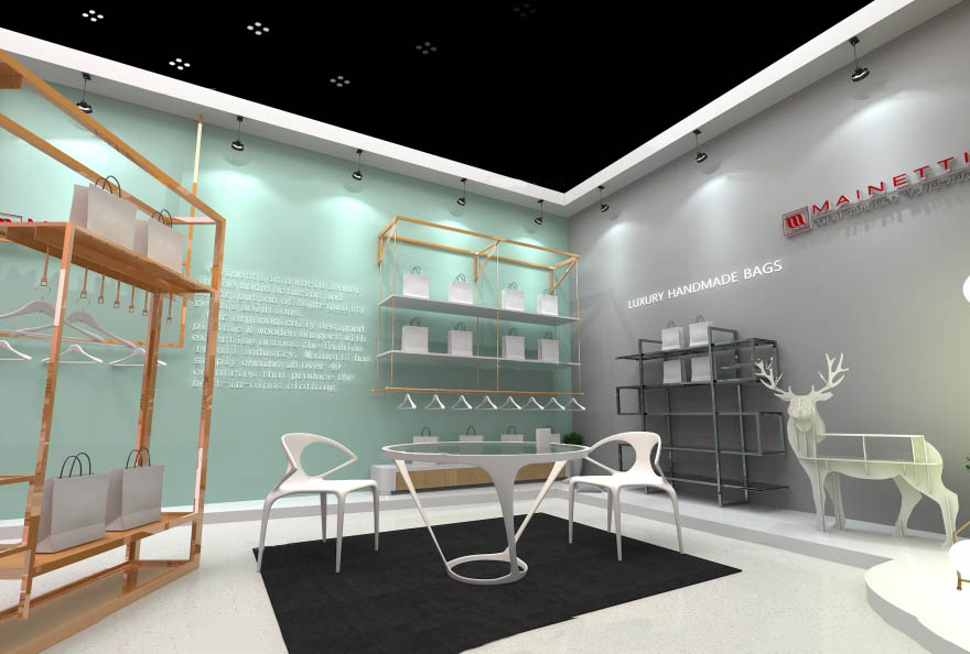 廣州展臺(tái)設(shè)計(jì)-MAINETTI-箱包皮具展臺(tái)設(shè)計(jì)