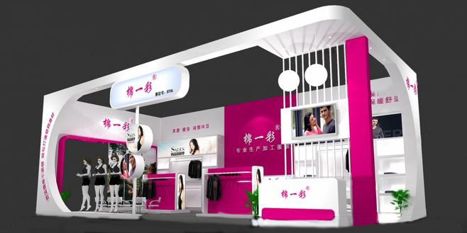 服裝展會設計-棉一彩-深圳展臺搭建
