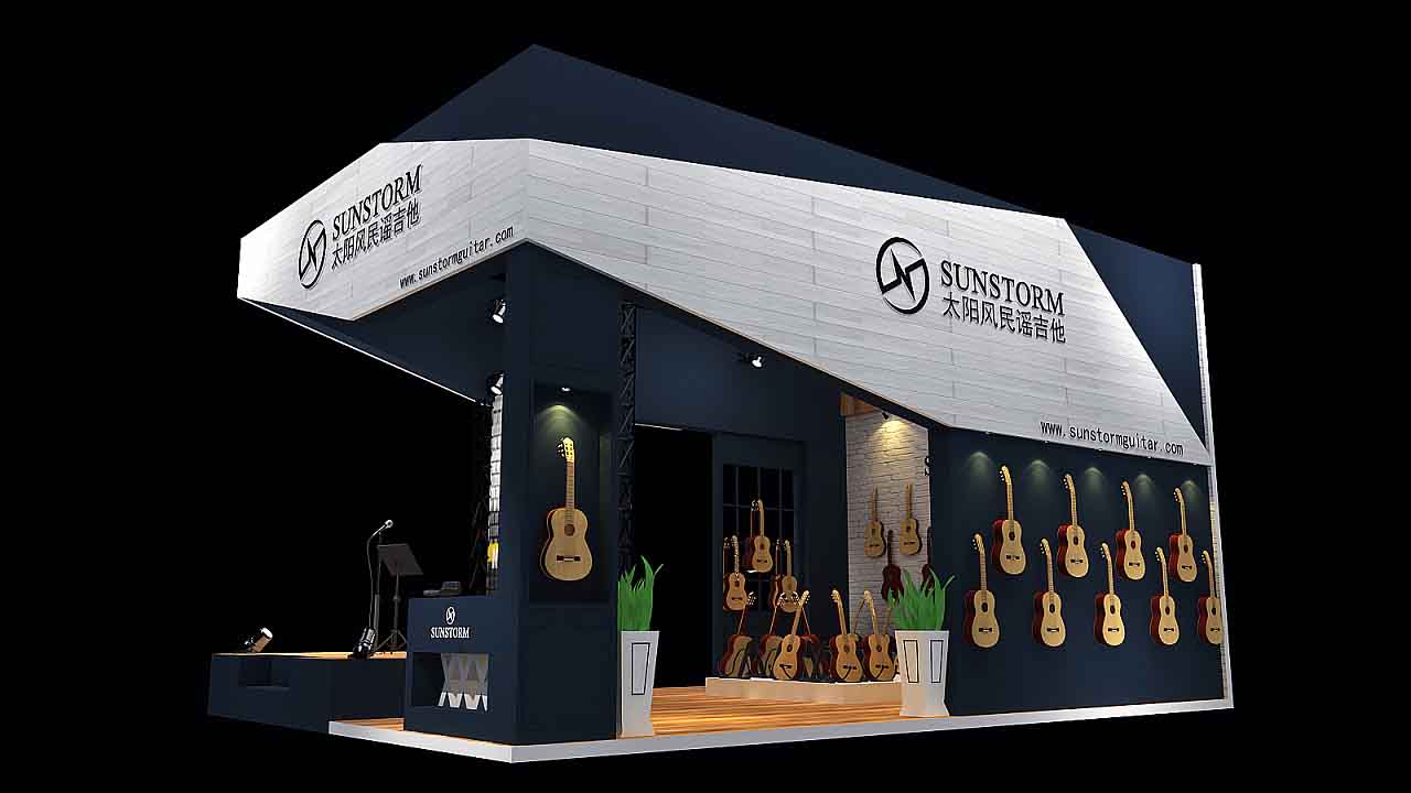 廣州樂器展會搭建-太陽風-廣州會展展臺設計