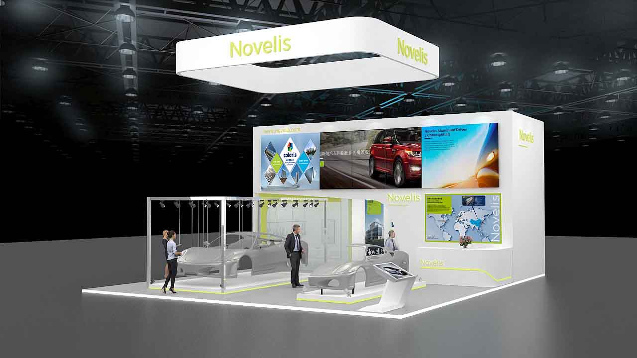 汽車會展展會搭建-Novelis-上海展臺設(shè)計(jì)與搭建