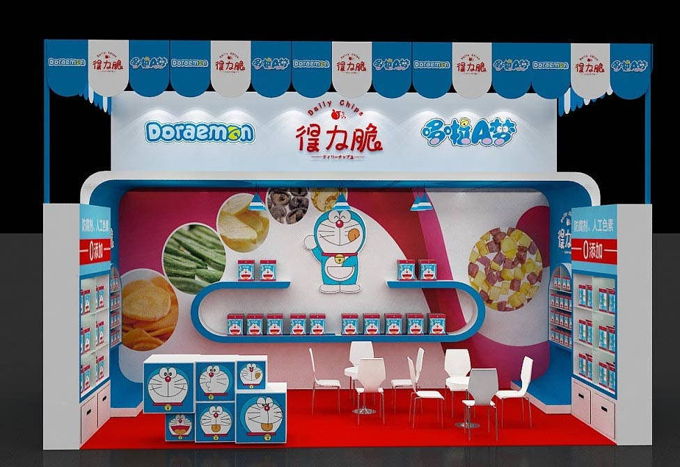 食品會(huì)展展覽搭建-得力脆-廣州會(huì)展展臺(tái)搭建設(shè)計(jì)