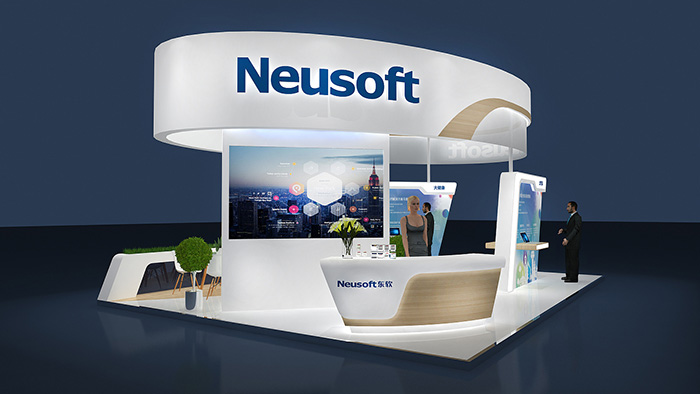 電子會(huì)展展會(huì)搭建-東軟-深圳展臺(tái)展會(huì)設(shè)計(jì)裝修