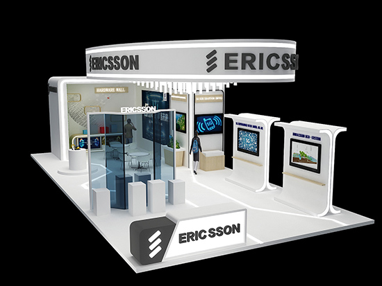 電子展會(huì)展臺(tái)設(shè)計(jì)-ERICSSON-深圳展臺(tái)展會(huì)布置