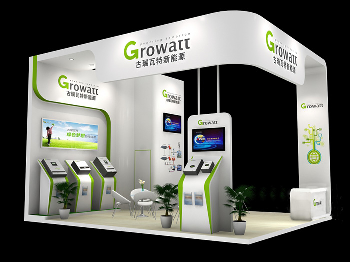 深圳展會(huì)搭建設(shè)計(jì)-古瑞瓦特-新能源展臺(tái)展會(huì)布置