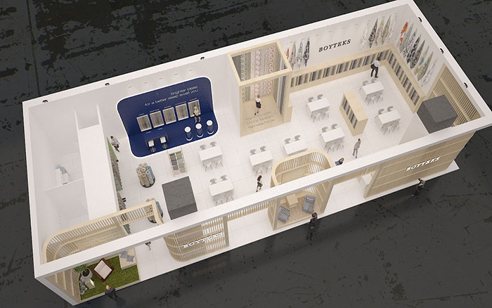 面料展會展覽設計-BOYTEKS-上海展臺搭建