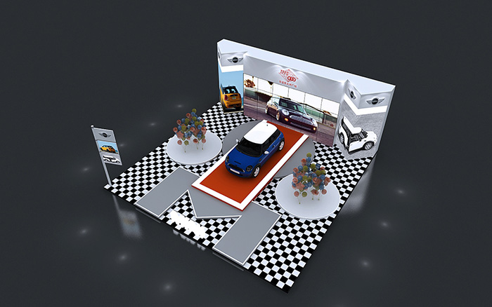 北京汽車展臺展覽搭建裝修