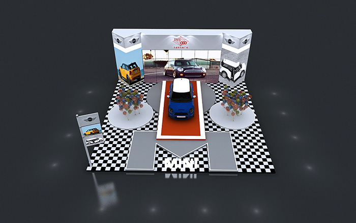 北京汽車展臺展覽搭建裝修