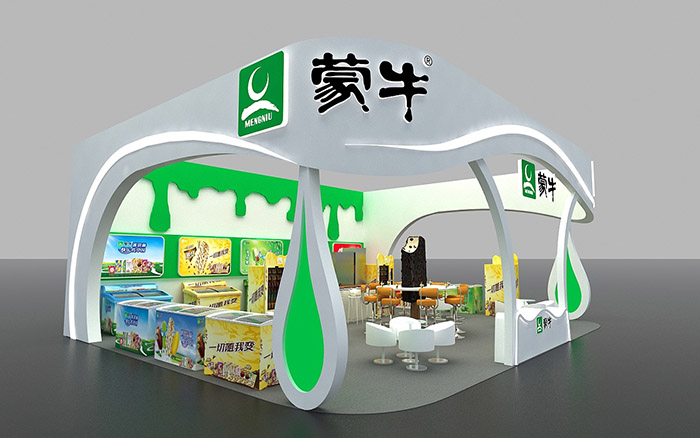AIFE展臺搭建-蒙牛-北京展覽展位設計