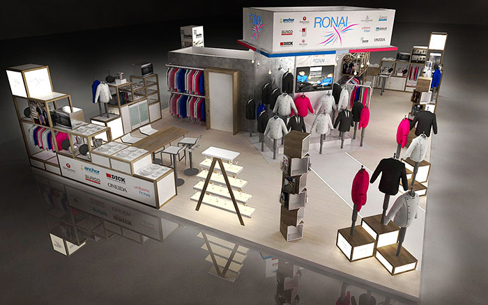 上海展臺設(shè)計搭建-RONAI-服裝展會布置裝修