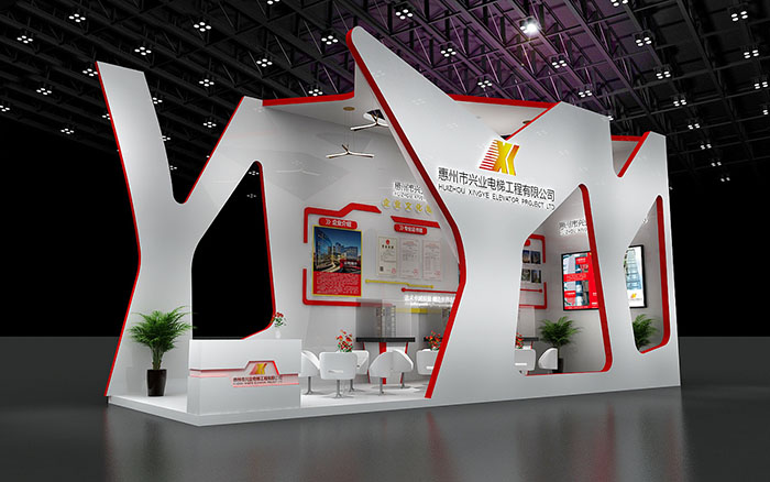 上海會展搭建-興業(yè)電梯-電梯展臺設(shè)計布置