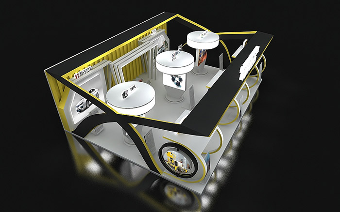 廣州汽車展攤位搭建圖片