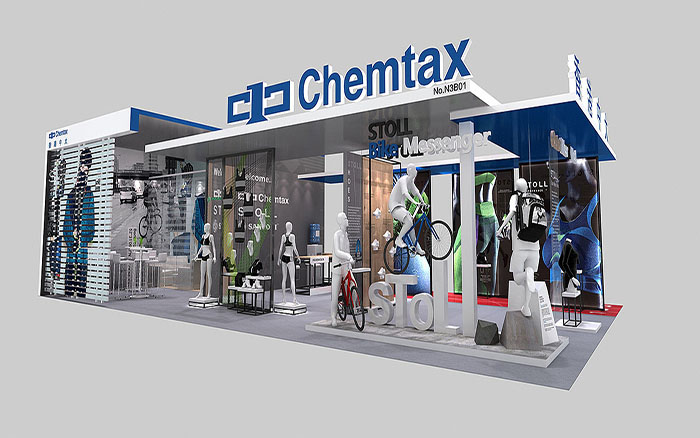 深圳布展搭建-chemtax-紡織器械展臺設計