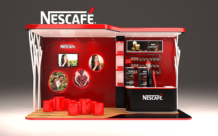 深圳展覽設(shè)計展示-NESCAFE-咖啡展會搭建