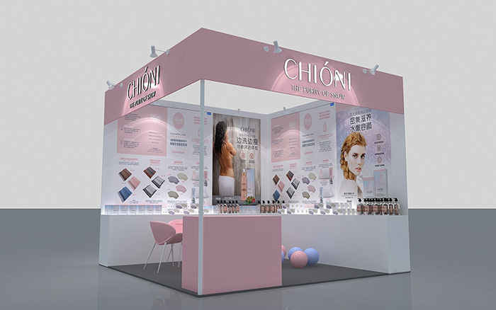 北京展臺布展搭建-CHIONI-美博會展會設(shè)計