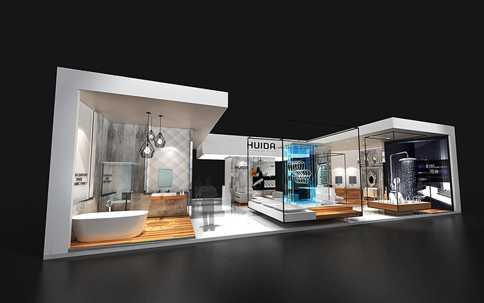 上海大型展臺設計-惠達-廚衛(wèi)展會設計搭建