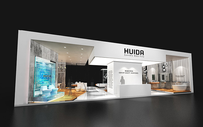 上海大型展臺設計-惠達-廚衛(wèi)展會設計搭建