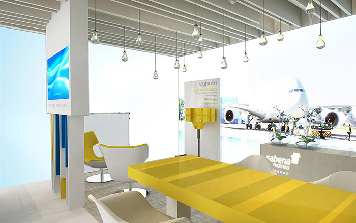 上海展示展臺(tái)設(shè)計(jì)-sabena-航空展會(huì)搭建