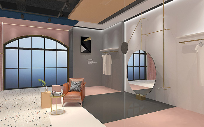 深圳女服飾直播間展廳設(shè)計(jì)