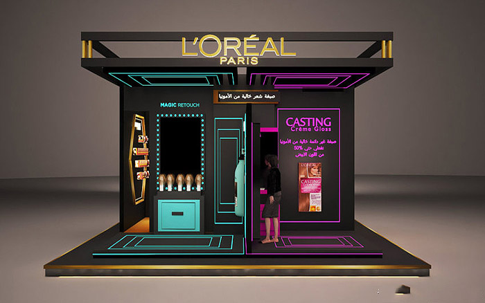 上海展臺(tái)展示搭建-歐萊雅-美博會(huì)展臺(tái)設(shè)計(jì)
