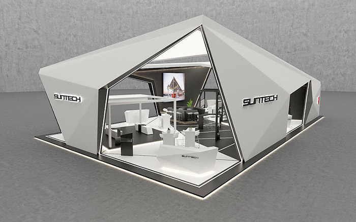 上海展臺(tái)設(shè)計(jì)-SUNTECH-太陽(yáng)能展會(huì)搭建