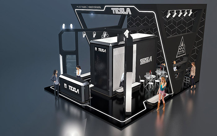 廣州汽車展攤位裝修圖片