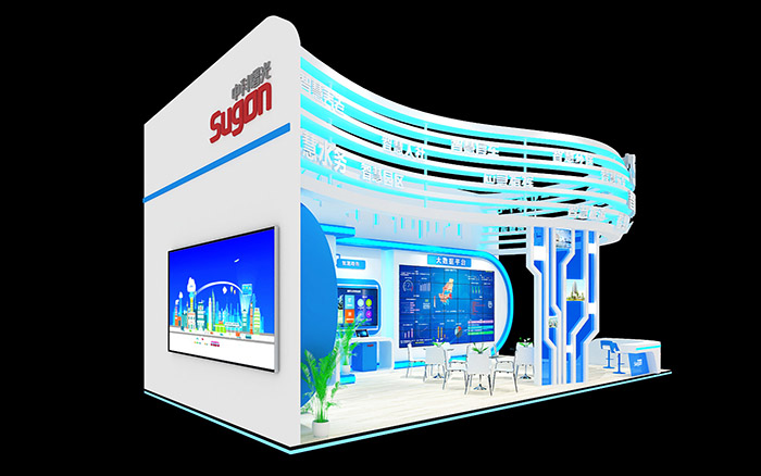 北京地啊你在展臺展示制作布置