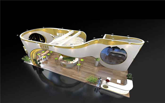 相宜本草-上海美博會展臺設(shè)計