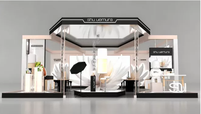 深圳展臺設(shè)計-植村秀-美博會展臺搭建