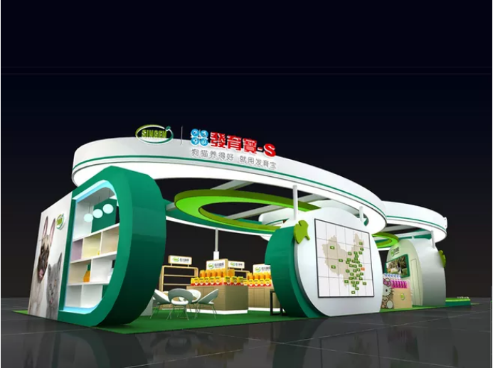 深圳設(shè)計展臺搭建-發(fā)育寶-寵物展臺展會布置