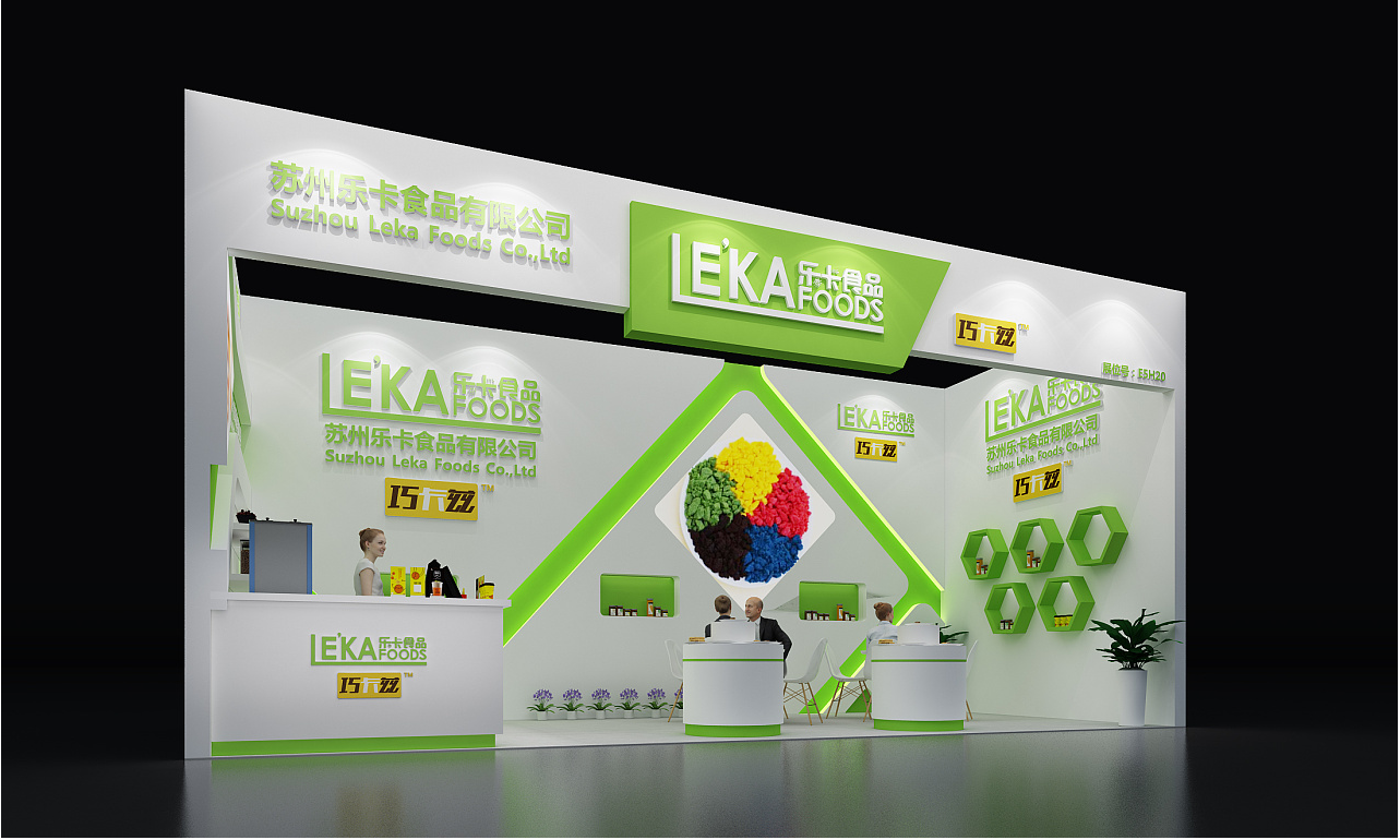 廣州裝修展臺(tái)設(shè)計(jì)-樂卡食品-食品展會(huì)展臺(tái)設(shè)計(jì)|食品會(huì)展展會(huì)搭建|食品展臺(tái)布置裝修