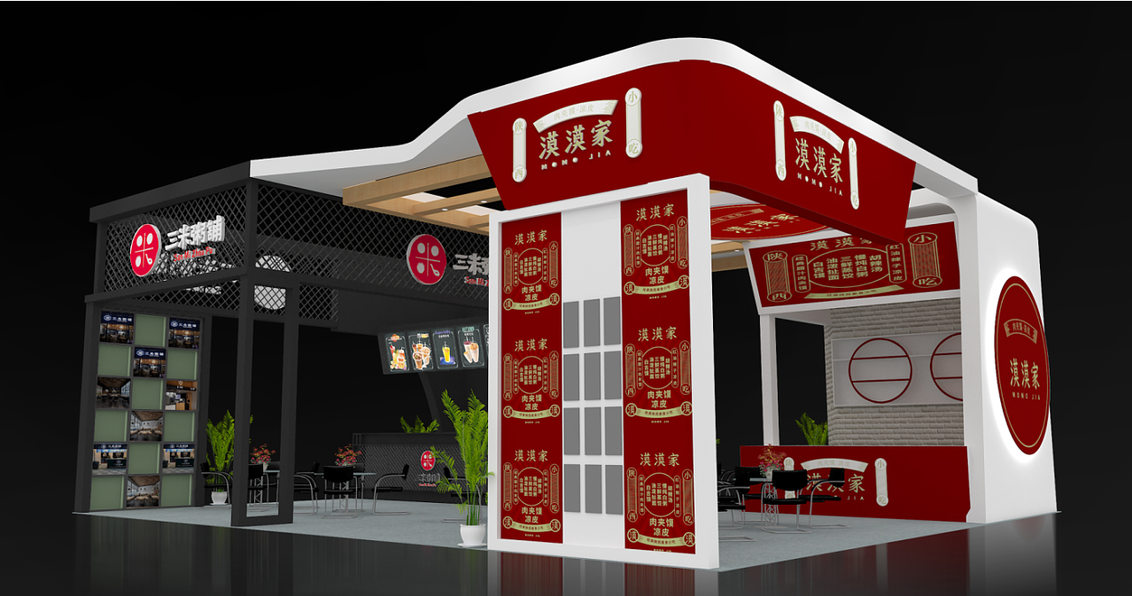 上海會(huì)展搭建-三米粥鋪-食品展展會(huì)搭建