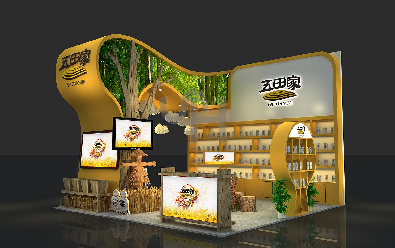 上海會(huì)展搭建-五田家-食品展展會(huì)搭建