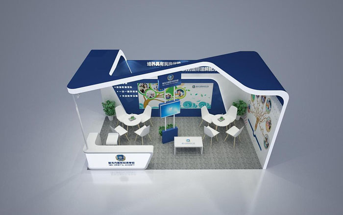 教育展會裝修-新東方-展臺設(shè)計(jì)搭建