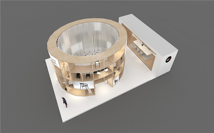 辦公用品展臺搭建圖片