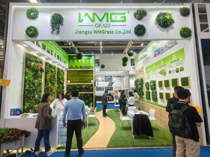江蘇文明人造草坪有限公司的第136屆獲獎廣交會展位設計搭建圖片