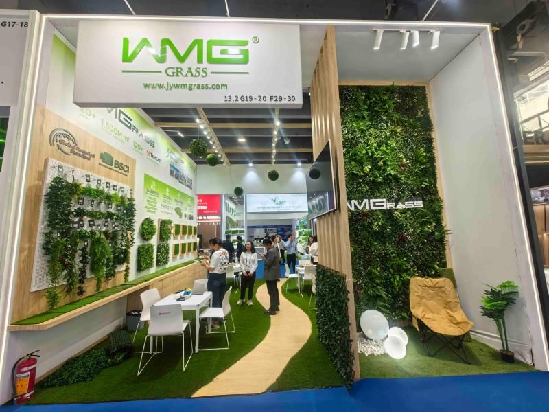 江蘇文明人造草坪有限公司的第136屆獲獎廣交會展位設計圖片
