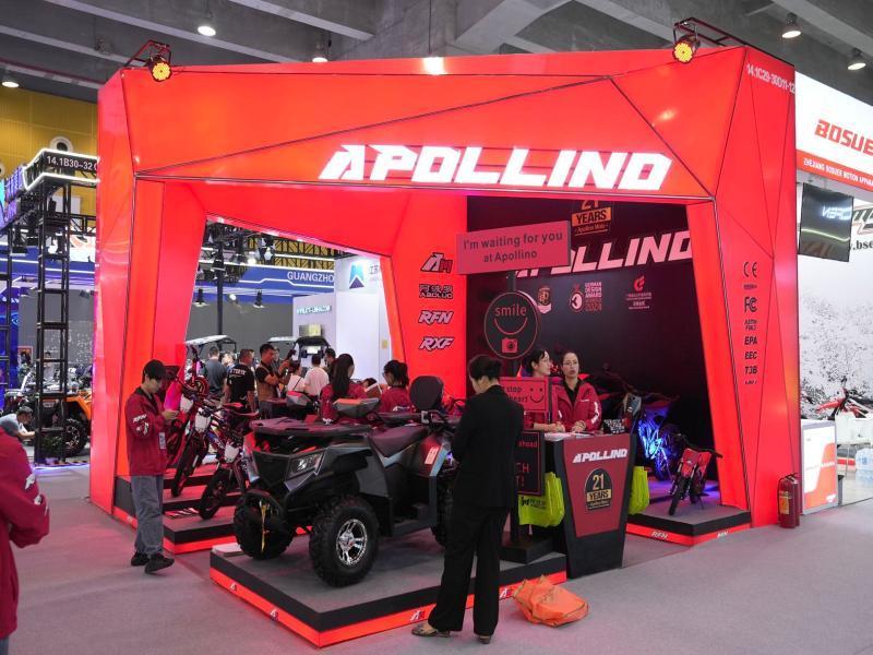 浙江阿波羅運動科技股份有限公司的第136屆獲獎廣交會展位設計搭建圖片