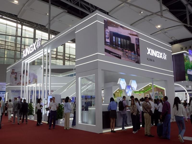 浙江星星冷鏈集成股份有限公司的第136屆獲獎廣交會展位設計搭建圖片