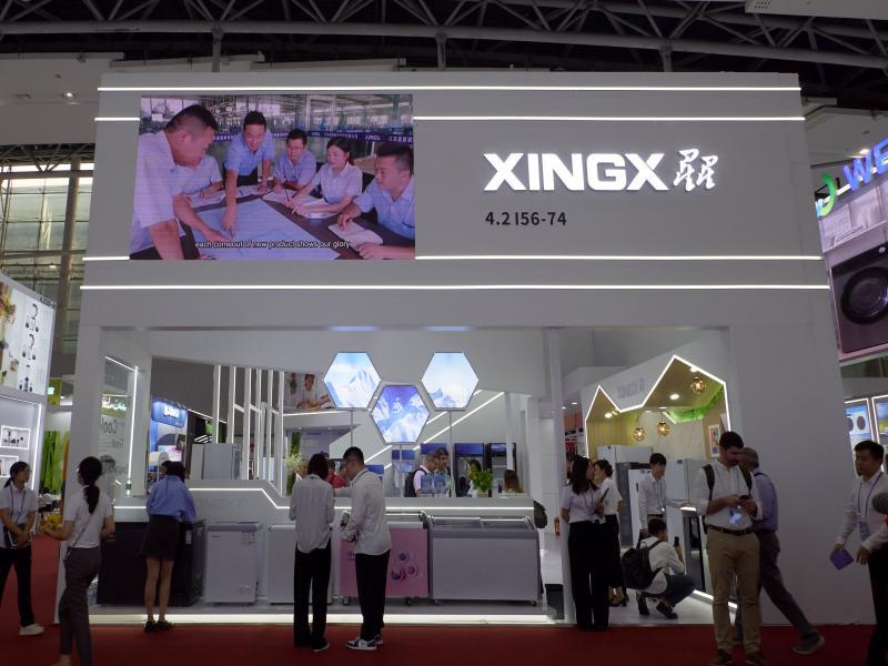 浙江星星冷鏈集成股份的第136屆獲獎廣交會展位設計搭建圖片