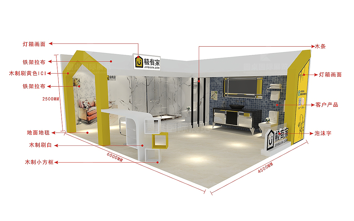 小型展臺(tái)搭建的尺寸考量