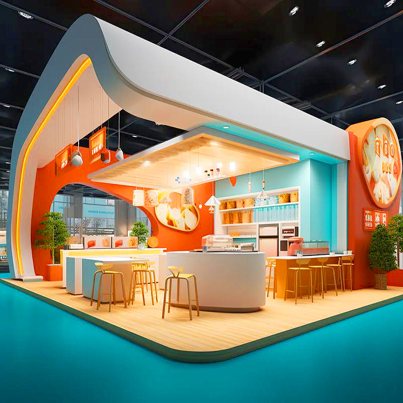 在食品展臺設(shè)計搭建中的現(xiàn)場試吃區(qū)